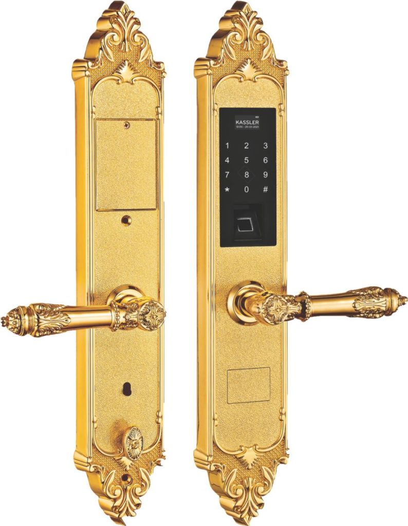 khóa vân tay đại sảnh tân cổ Kassler KL-959G màu vàng đồng