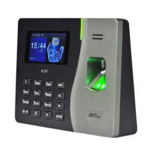 Máy chấm công vân tay và thẻ ZKTeco K20Pro ( (Công suất chứa 1.500 Vân tay + 10.000 Thẻ từ / Bộ nhớ lưu trữ: 50.000 IN/OUT)